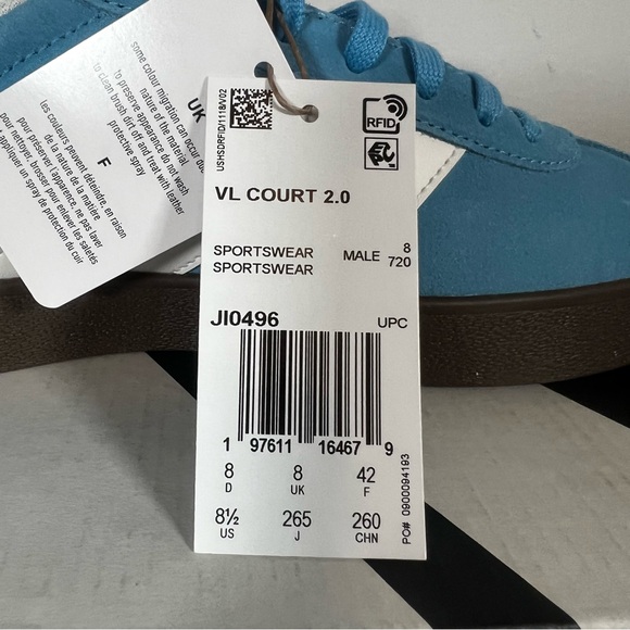 Adidas VL Court 2.0 Unisex Shoe Size 8.5 or 9.5 #250987 - Picture 5 of 12